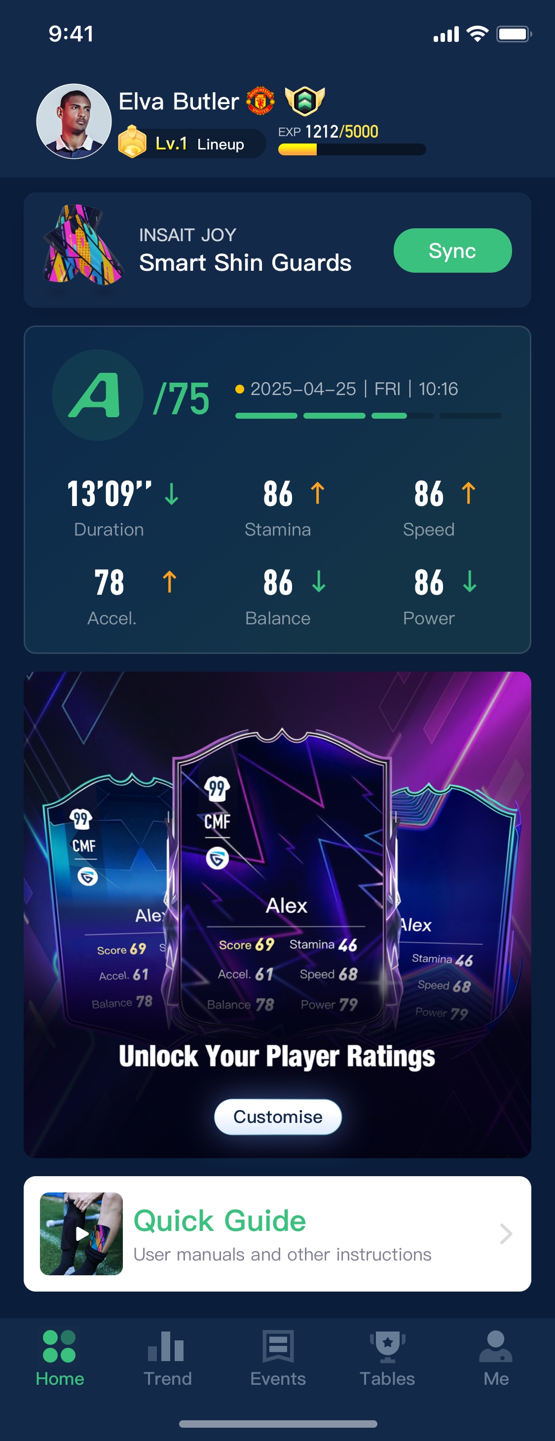 Rozhraní domovské obrazovky aplikace INSAIT JOY 5.1